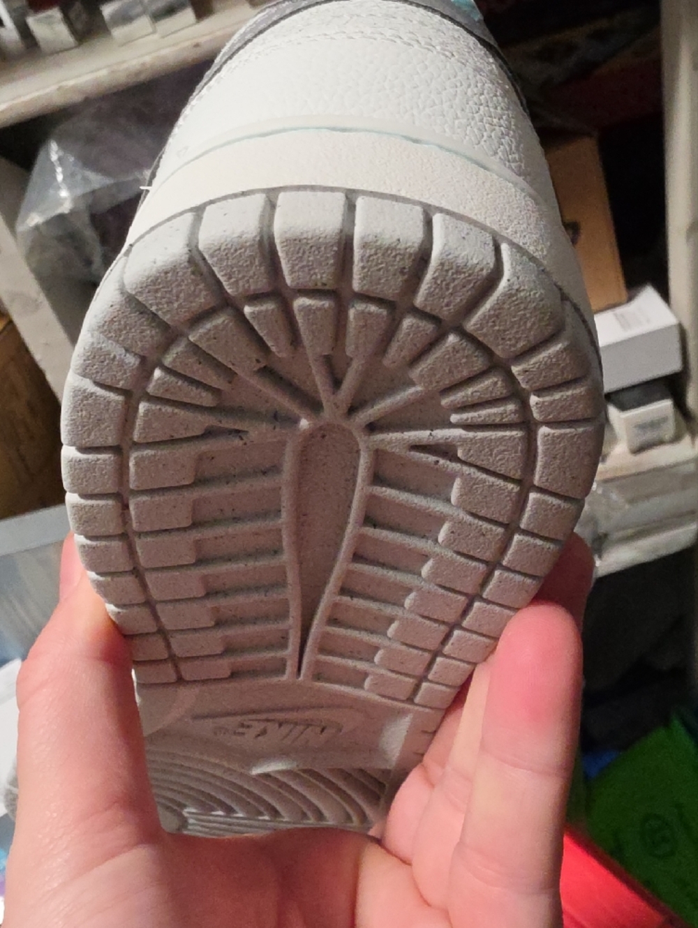 Nike Dunk Low Retro SE in Summit White and Metallic Silver - Picture 11 of 12